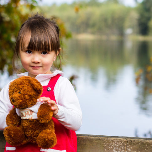 girl with teddy