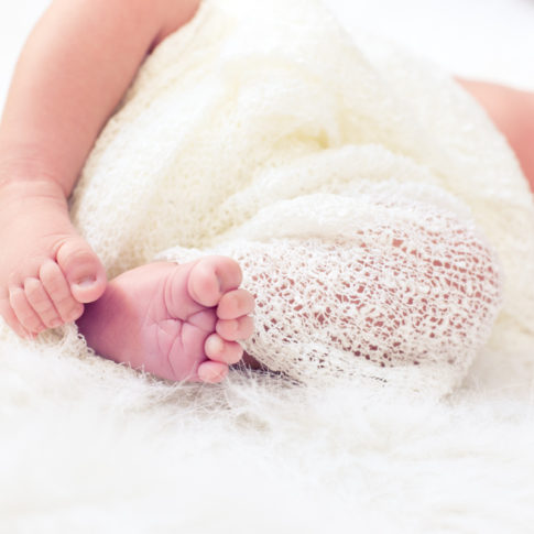 Newborn baby feet